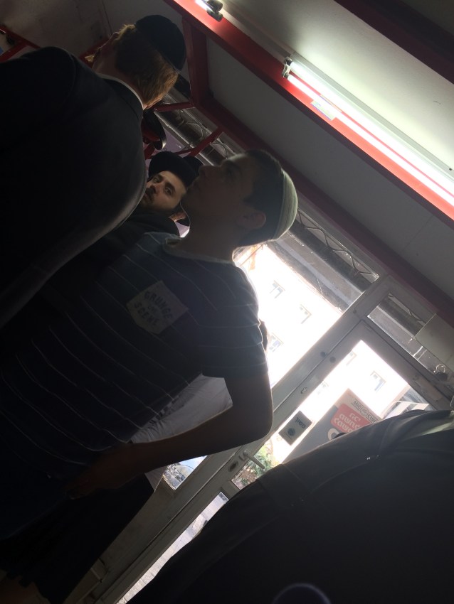 Sneak photo of my fellow cell phone store customers